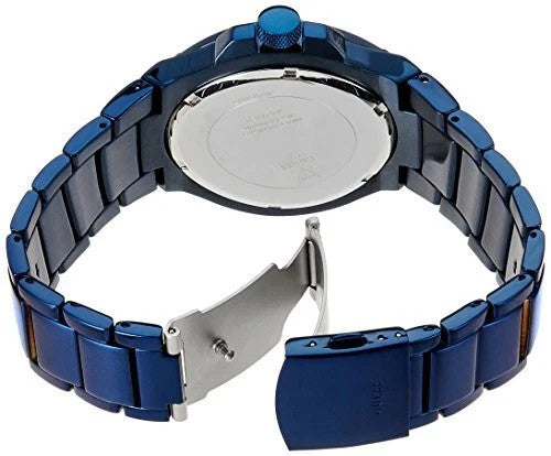 New Guess W0218G4 Multi Function Blue Dial Stainless Steel Men's Analog Watch