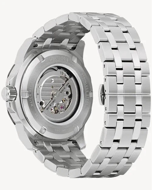 Bulova Automatic Marine Star Marc Anthony Blue Dial Diamond Mens Watch 98D184