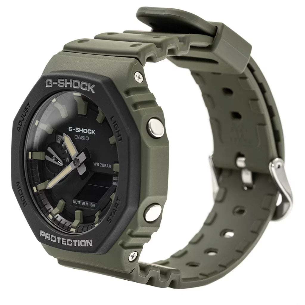 Casio G-Shock Carbon Core Guard Green Analog Digital Watch - GA-2110SU-3A NEW