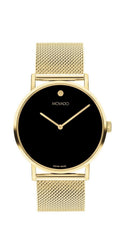 Brand New Movado Signature Men’s Yellow Gold 40mm Mesh Bracelet Watch 0607750