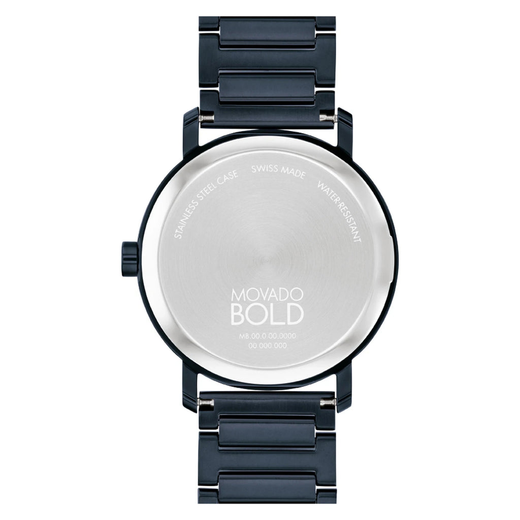 Movado BOLD Evolution 2.0 Blue Museum Swiss Quartz Unisex Watch 3601097 New