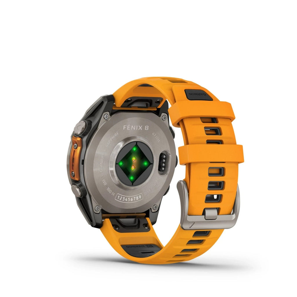 Garmin fenix 8 47 mm AMOLED Sapphire Titanium Smartwatch Spark Orange Open Box