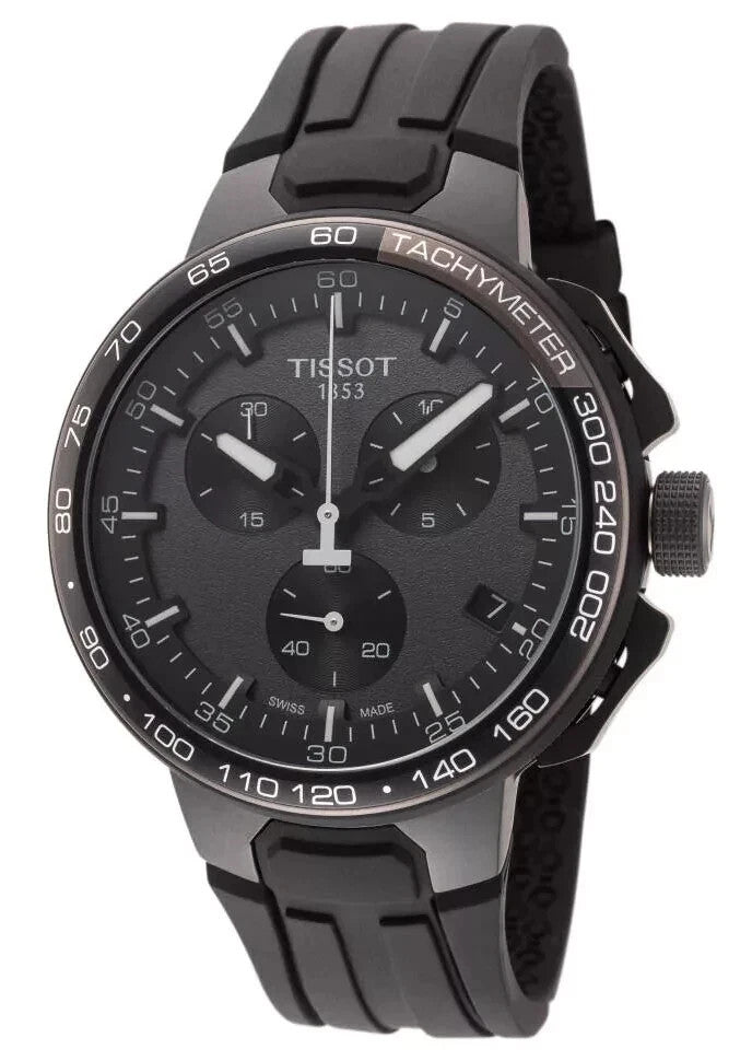 Tissot T-Race T111.417.37.441.03 Gray Dial Silicone Strap Men's Watch New In Box