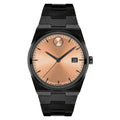 Movado Bold 3601244 Rose Gold Dial Black Stainless Steel Quartz 40mm Watch New