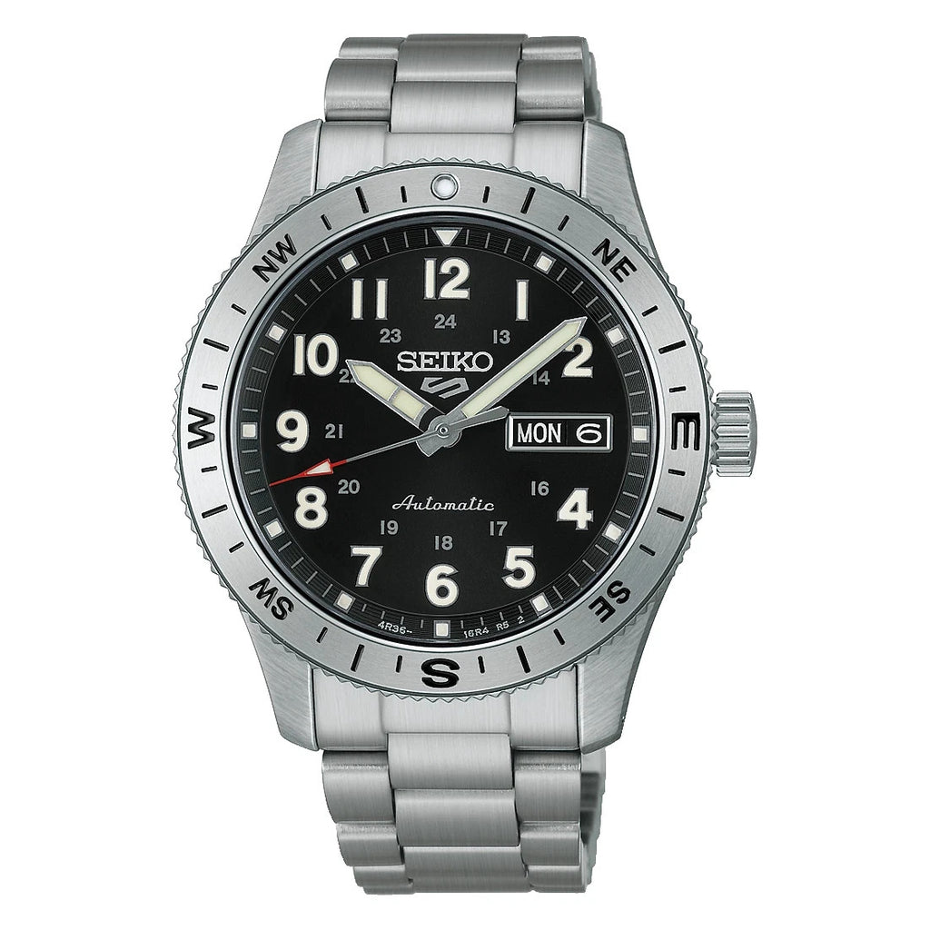 Seiko 5 Sports HBD006 Field Series Automatic Black Stainless Steel New In Box