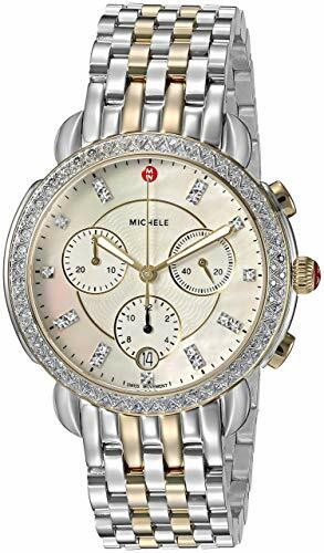 New Michele Sidney Diamond Two-Tone Stainless Steel Ladies Watch (MWW30A000005) - product image