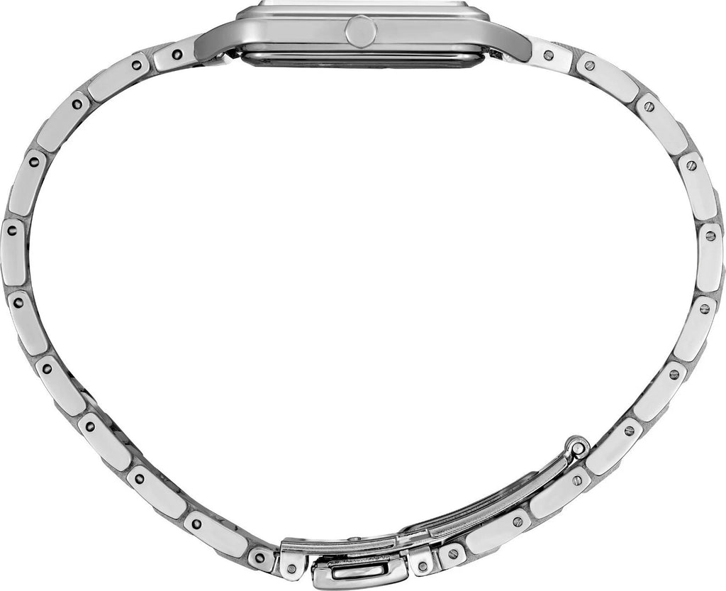 Seiko SWR073 Essentials Collection Rectangular Silver Dial Womens Watch