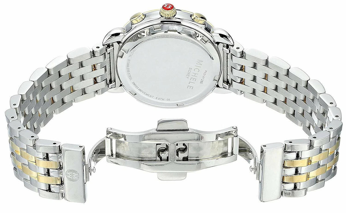 New Michele Sidney Diamond Two-Tone Stainless Steel Ladies Watch (MWW30A000005)
