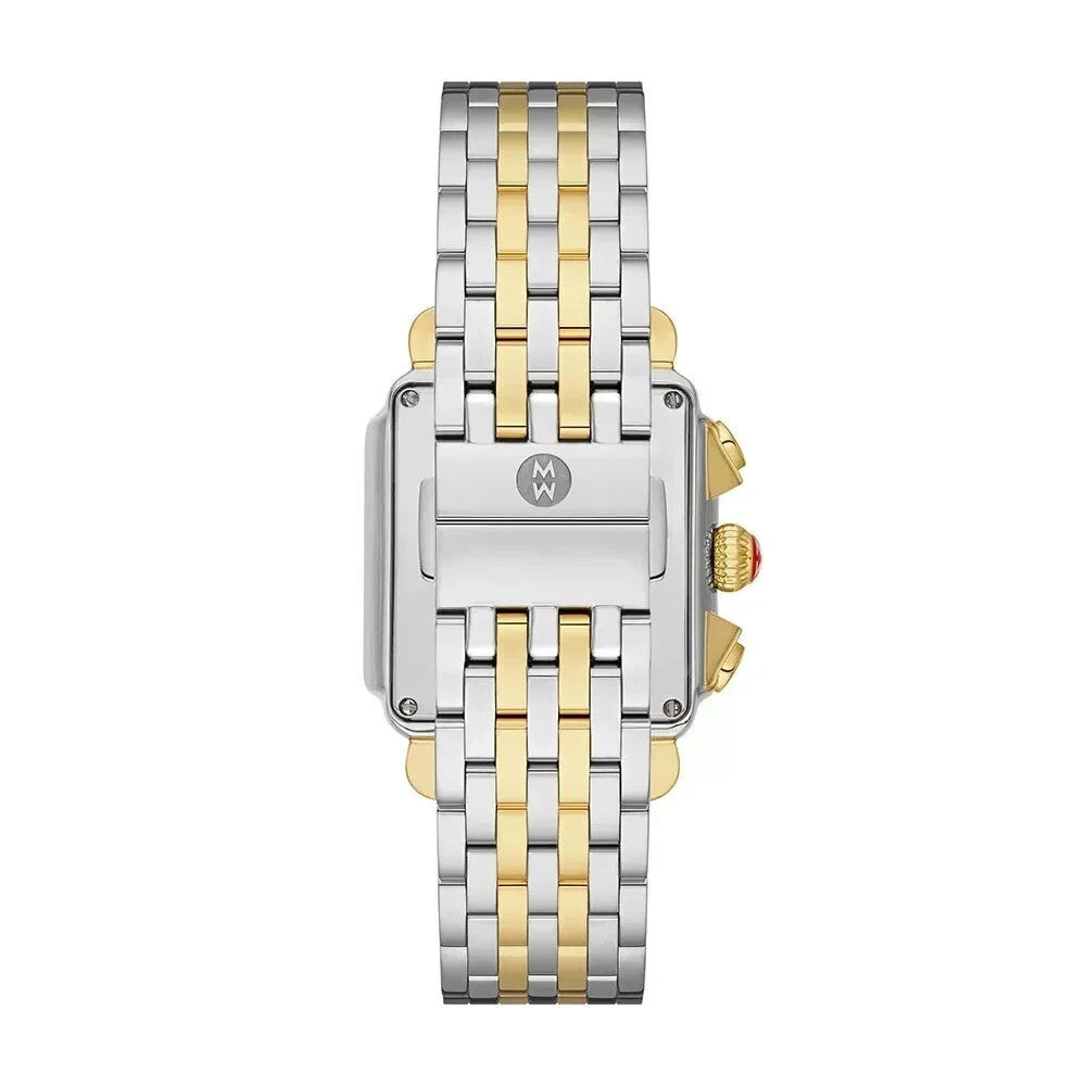Michele Deco Diamond Gold Two-Tone MOP Diamond watch MWW06A000776 100% Authentic