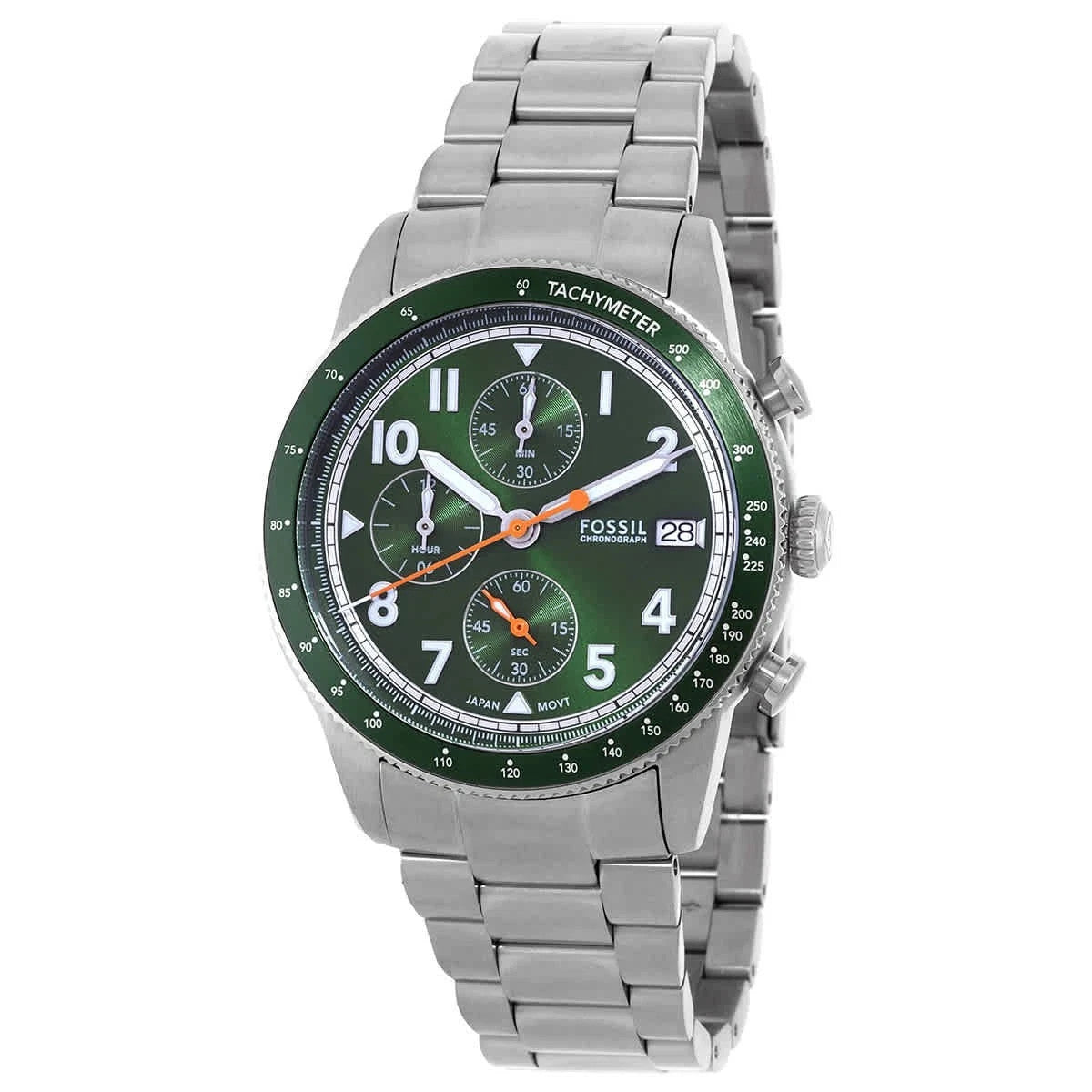 Fossil Sport Tourer Chronograph Quartz Green Dial Men's Watch FS6048 New In Box