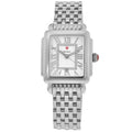 New Michele Deco Madison Silver Diamond Dial Steel Women's Watch MWW06G000012