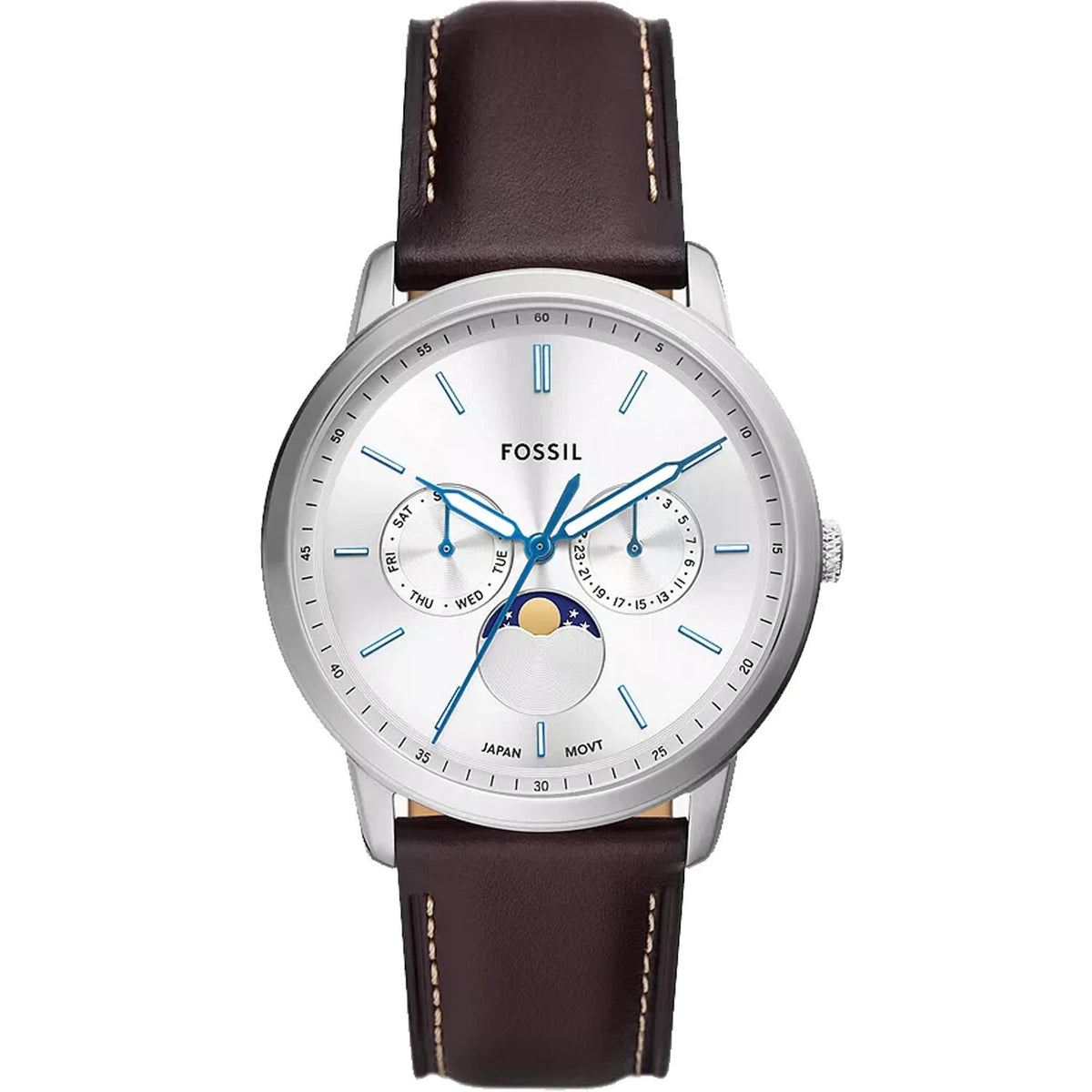 Fossil Men's Neutra Moonphase Silver Dial Watch - FS5905 New In Box
