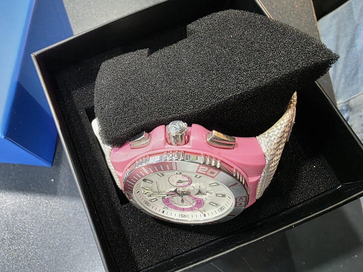 Technomarine 112014 Pink/White Chronograph Watch With Box