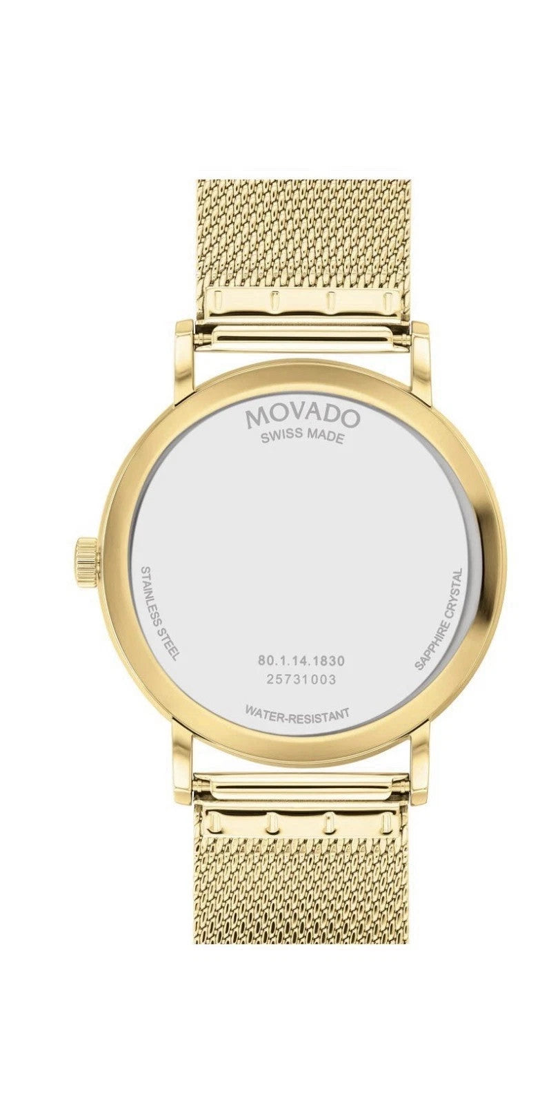 Brand New Movado Signature Men’s Yellow Gold 40mm Mesh Bracelet Watch 0607750