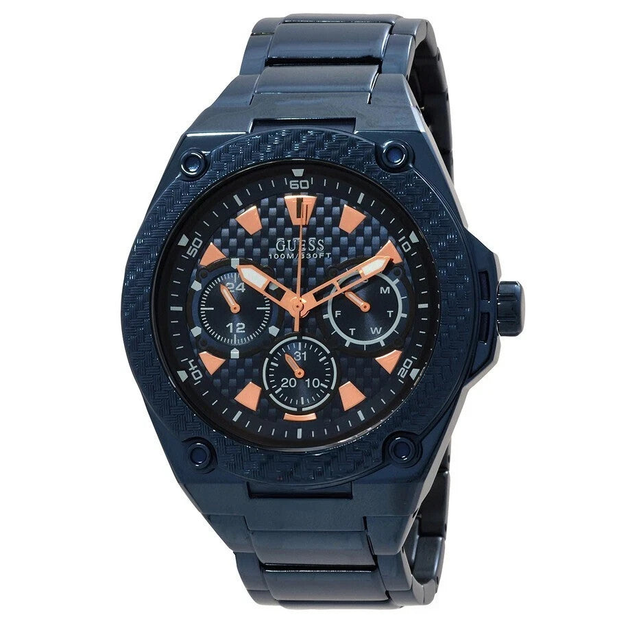 Guess Men's Legacy Blue Dial Quartz Watch - W1305G4 NEW In Box