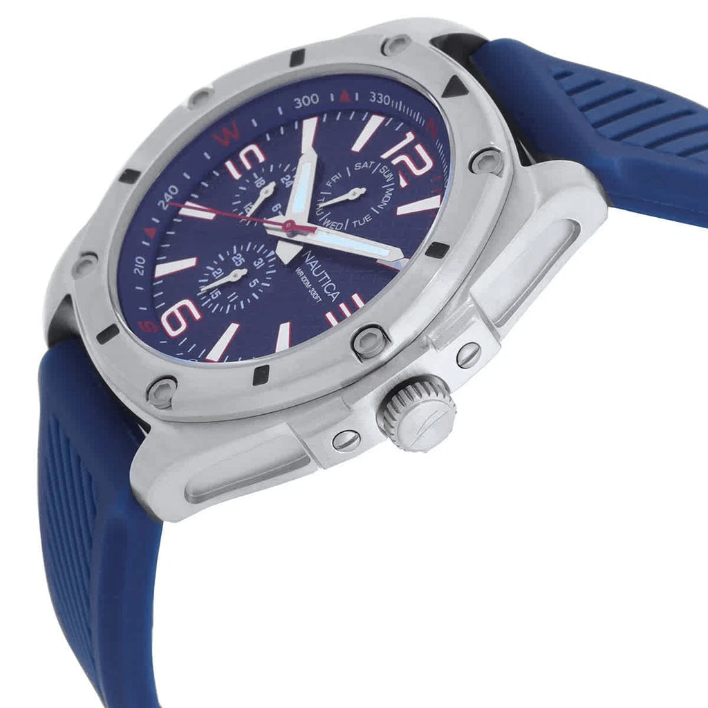 Nautica Tin Can Bay Multifunction Quartz Blue Dial Men's Watch NAPTCS224