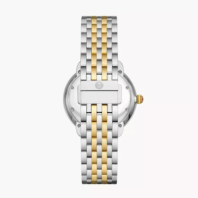 New Michele Serein Mid Two-Tone 36mm Diamond Women's Watch MWW21B000138