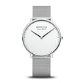 Bering Max Rene Watch Men 40mm White Dial Silver Tone Round 15738-004