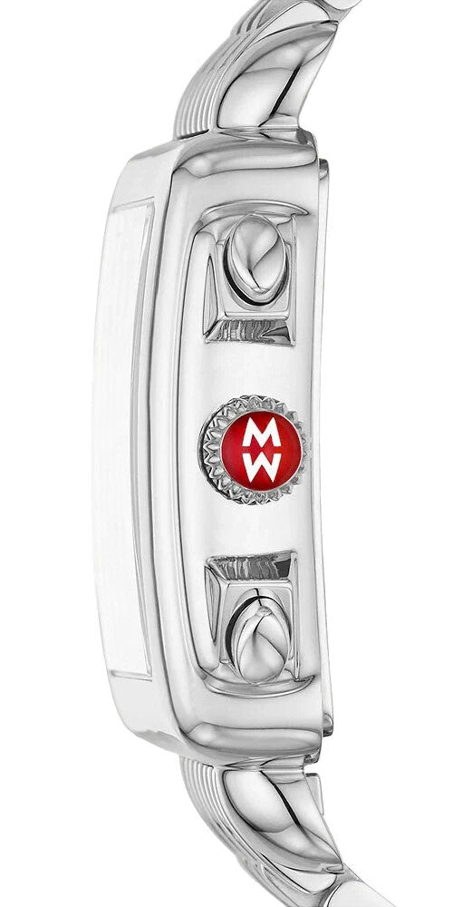 New Michele Deco Silver MOP Chronograph Diamond Dial Ladies Watch (MWW06A000778) - product image