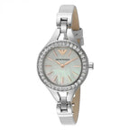 EMPORIO ARMANI AR7426 Women Mother of pearl dial Leather Strap Original Box
