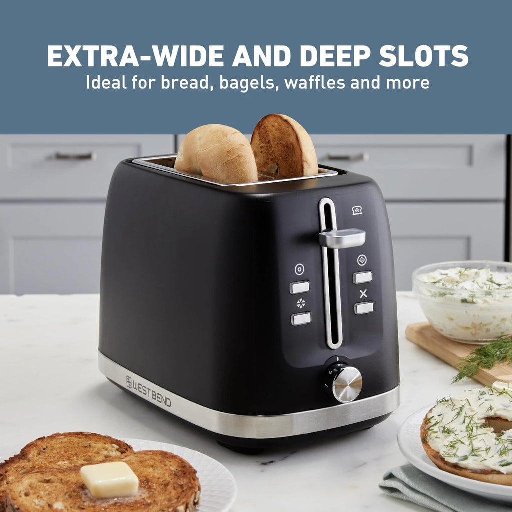 Toaster 2-Slice Extra-Wide and Deep Slots with 3 Functions and 7 Shade Settin...