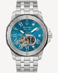 Bulova Automatic Marine Star Marc Anthony Blue Dial Diamond Mens Watch 98D184