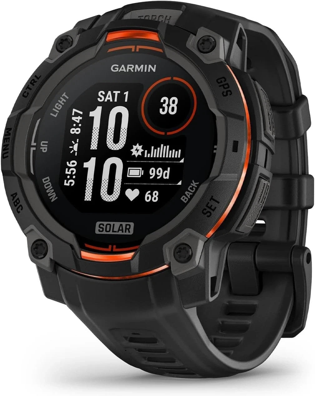 Garmin Instinct 3 45mm Solar GPS Smartwatch Brand New Open Box