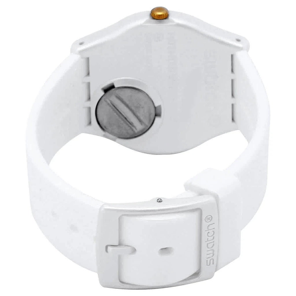 Swatch How Majestic Jubilee Quartz White Dial Unisex Watch GZ711 New