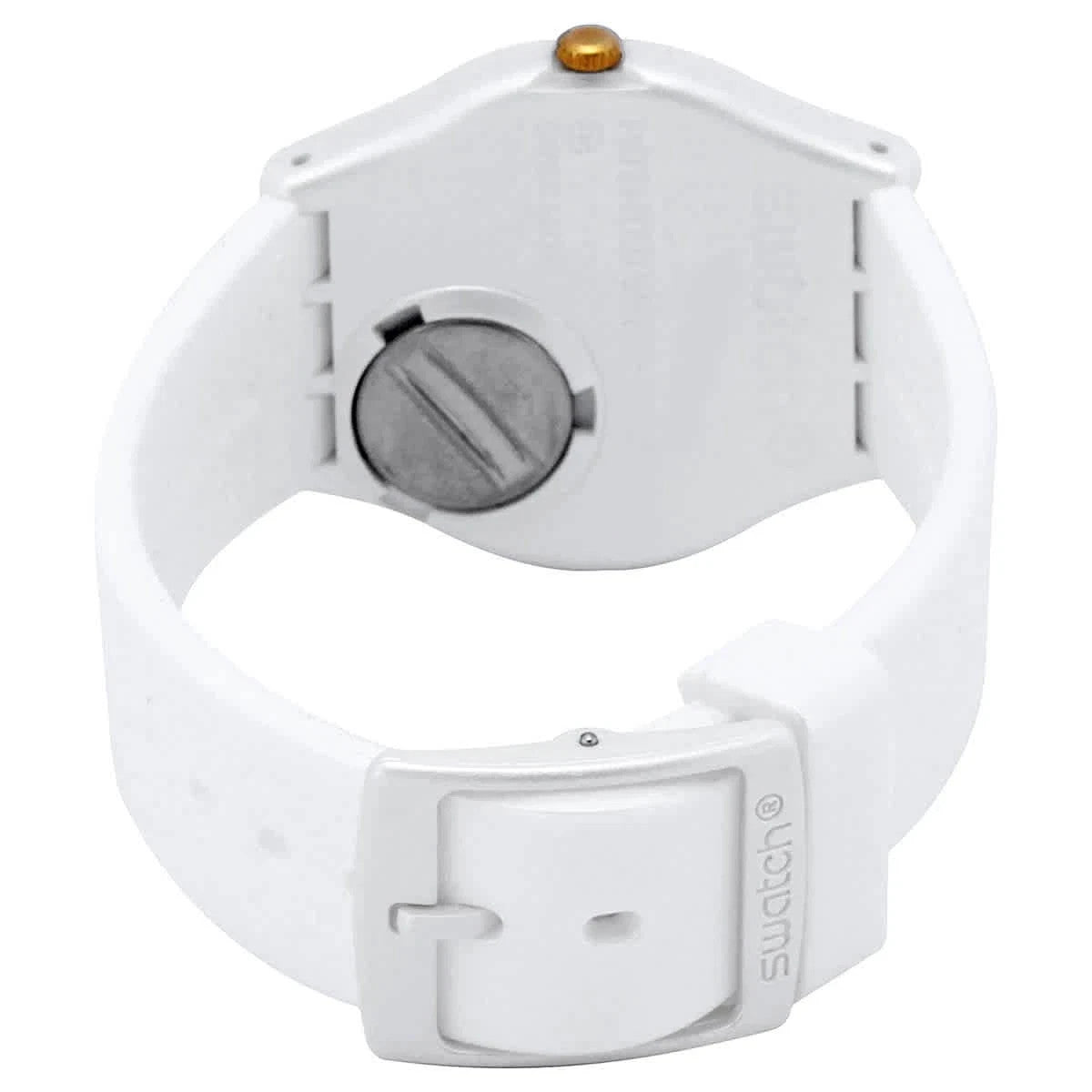 Swatch How Majestic Jubilee Quartz White Dial Unisex Watch GZ711 New