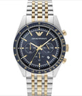 NEW Genuine EMPORIO ARMANI Chronograph Sport Two tone Blue Dial Men Watch AR6088