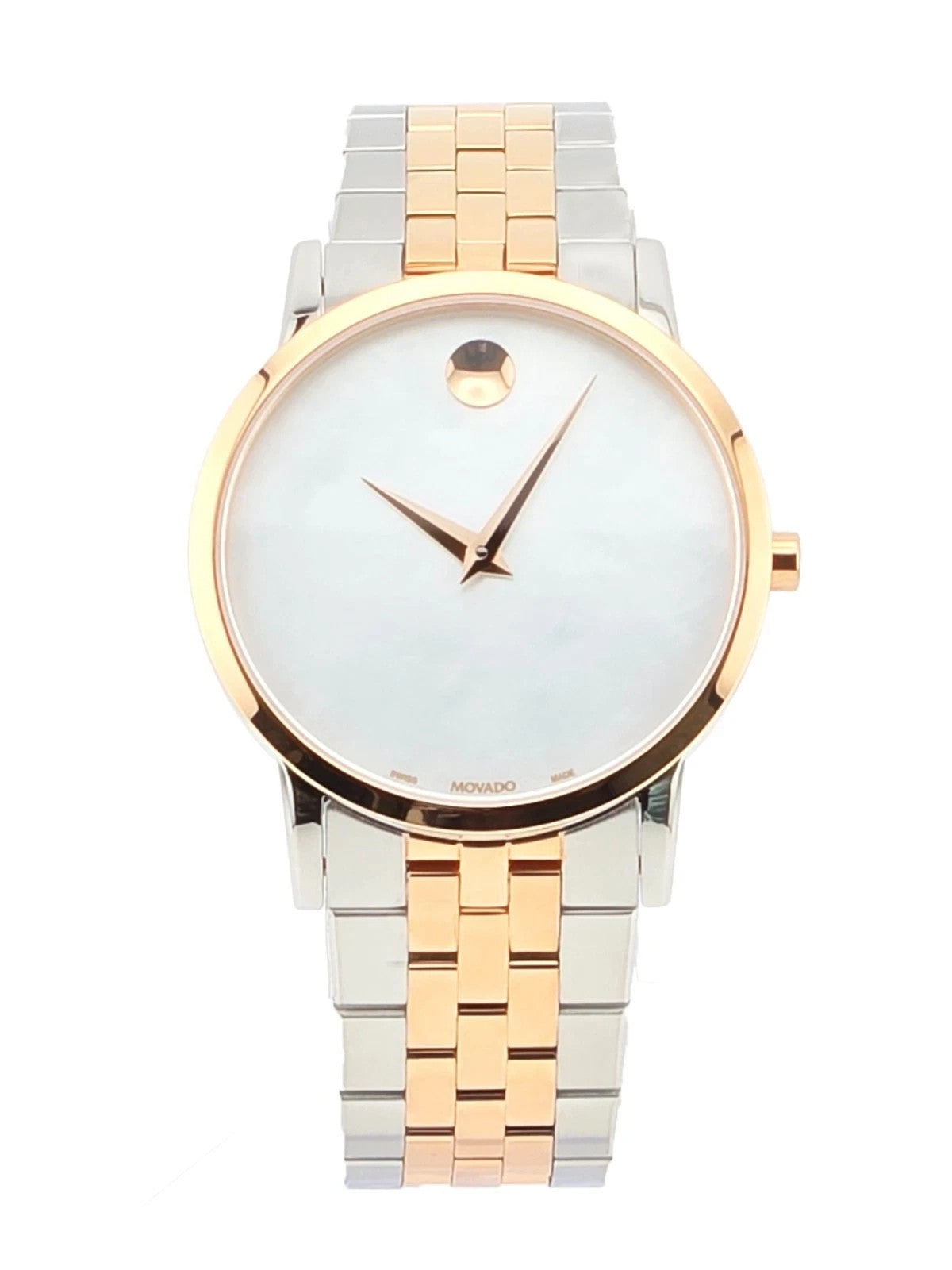 Movado Museum Classic Women's White MOP Dial Two Tone Watch - 0607629