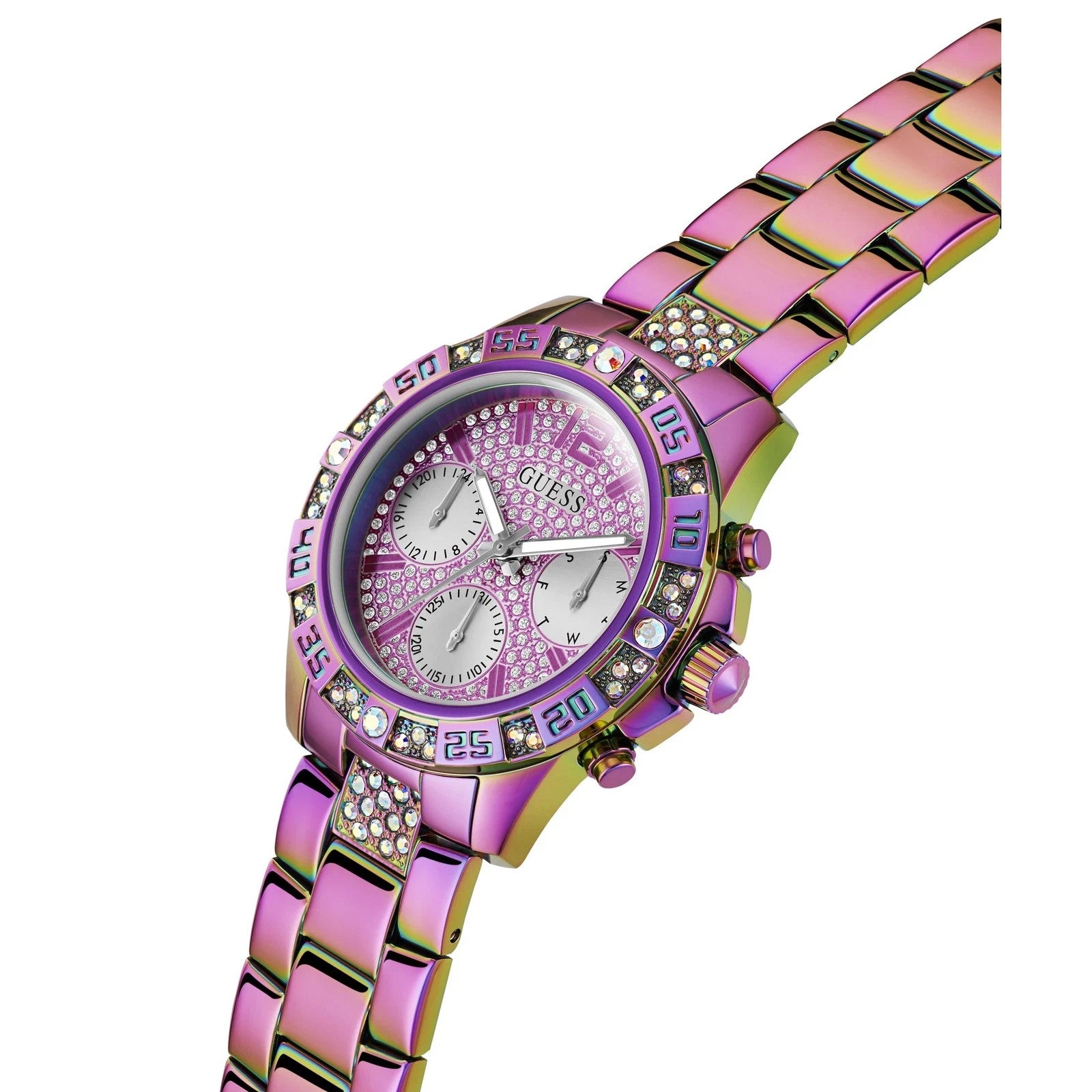 Guess Ladies Watch Wristwatch Majesty GW0771L4 Stainless Steel New In Box