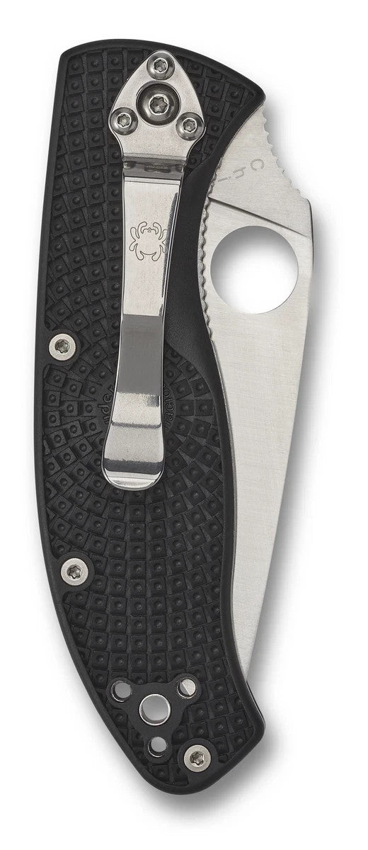 Spyderco Knives Tenacious Liner Lock Black FRN C122PBK Stainless Pocket Knife