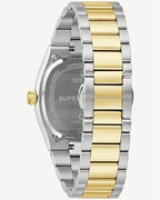 *BRAND NEW* Bulova Super Seville Black Dial Two-tone Bracelet Men's Watch 98B458 - product image