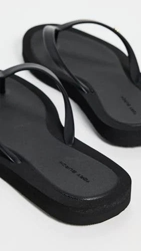 TORY BURCH 162307 WOMEN'S KIRA PADDED FLIP FLOPS SIZE: WOMEN 8 - PERFECT BLACK