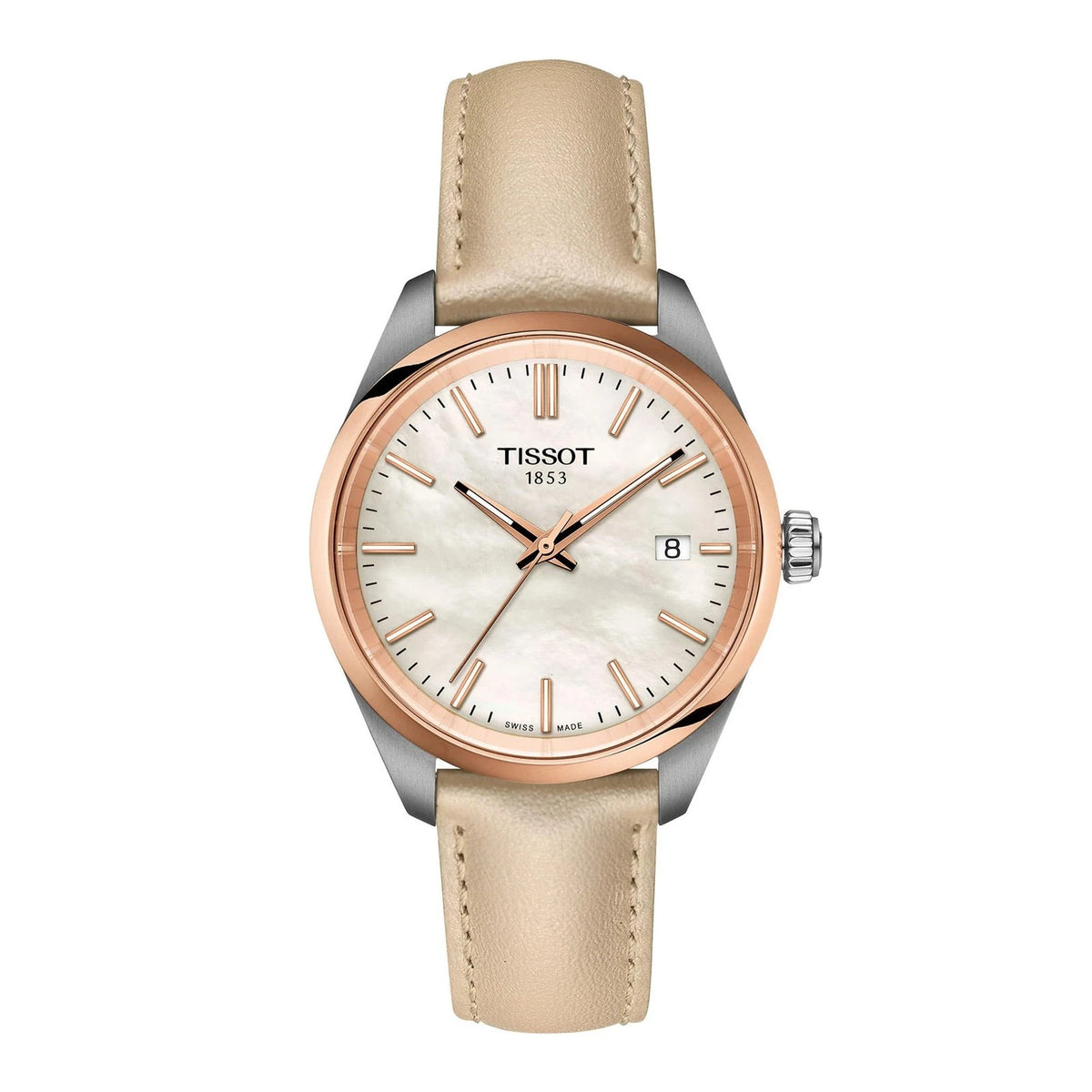 TISSOT PR 100 T150.210.26.111.00 White Quartz Women's Watch New in Box