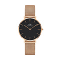 Daniel Wellington Petite 32mm Melrose RG Black Watch DW00100161 New In Box
