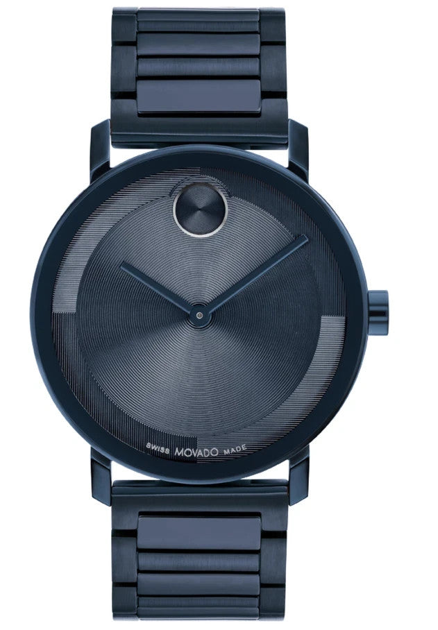 Movado BOLD Evolution 2.0 Blue Museum Swiss Quartz Unisex Watch 3601097 New