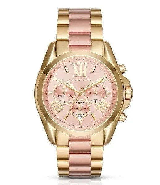 Michael Kors MK6359 Bradshaw Women's Watch - Gold/Rose 100% Authentic