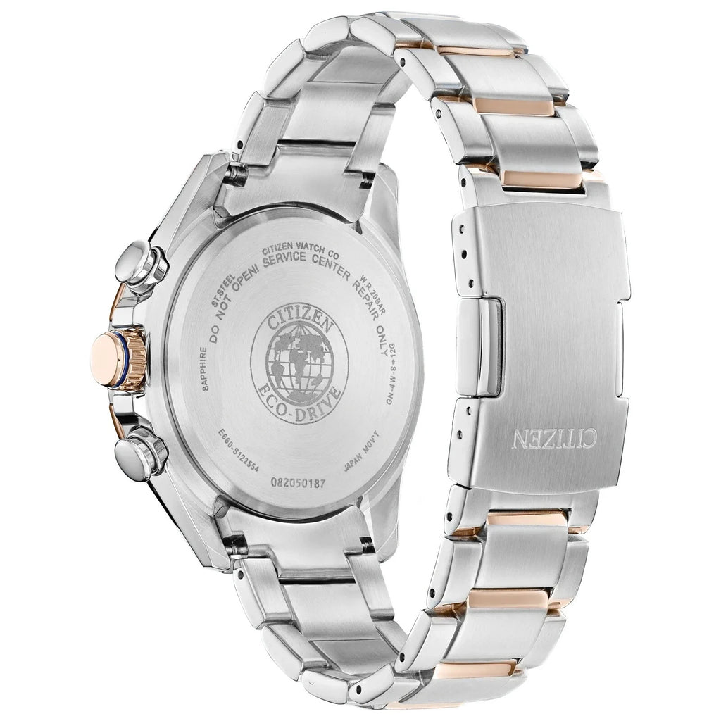 Citizen Atomic Timekeeping PCAT Collection Solar Chronograph Watch (Blue Dial)