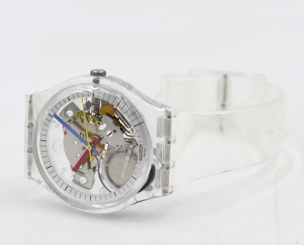 New Swiss Swatch Originals CLEARLY GENT Watch 34mm SO28K100-S06