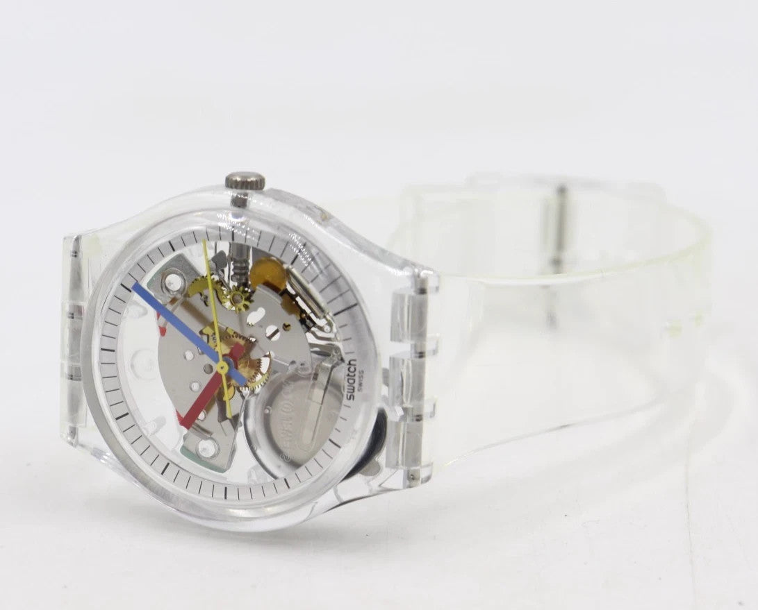 New Swiss Swatch Originals CLEARLY GENT Watch 34mm SO28K100-S06