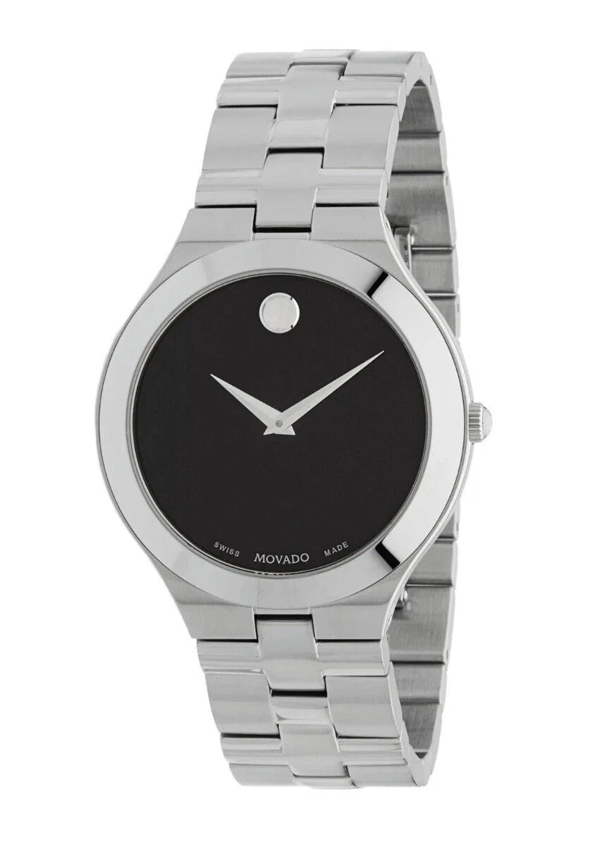 Brand New Movado Men’s Juro Stainless Steel Black Dial Watch 0607442