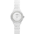 Emporio Armani AR1479 Ceramic White Ladies Watch With Crystal Bezel New