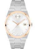 Movado Bold Quest 40mm White Dial Two-Tone Stainless Steel Men's Watch 3600972