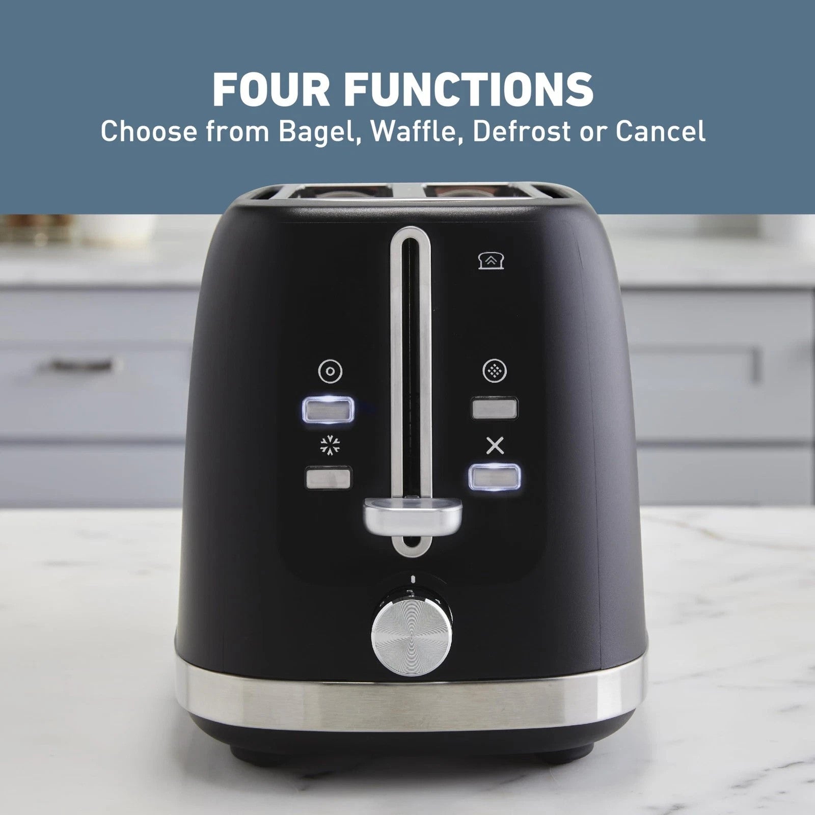 Toaster 2-Slice Extra-Wide and Deep Slots with 3 Functions and 7 Shade Settin...