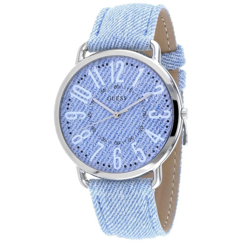 Guess Women's W1068L2 Kennedy Blue Leather Watch Brand New In Box