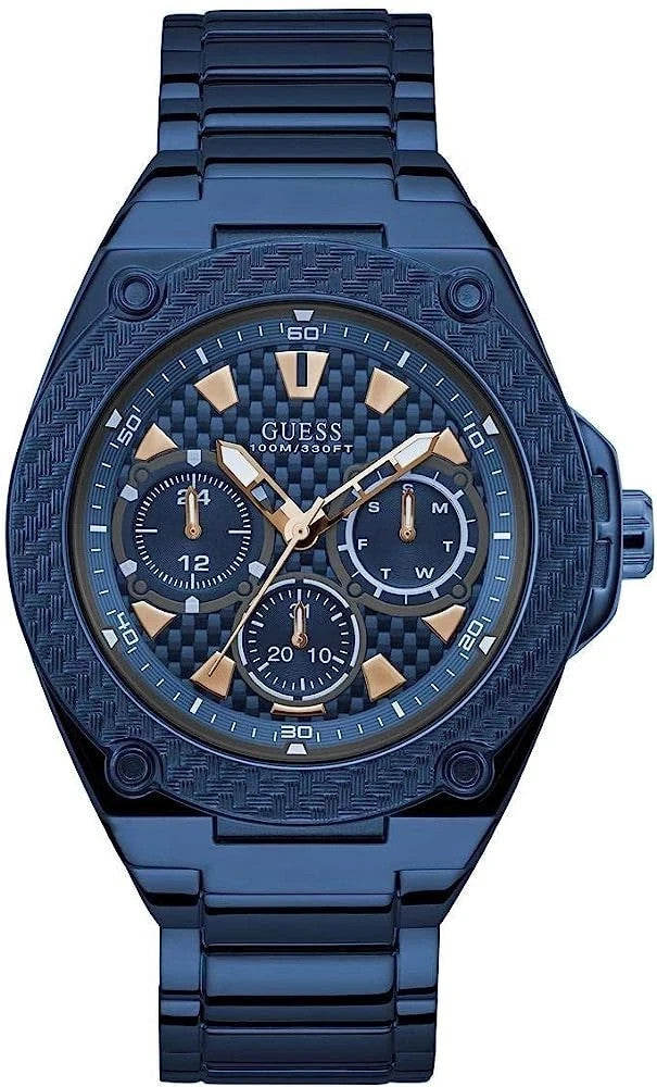 Guess Men's Legacy Blue Dial Quartz Watch - W1305G4 NEW In Box