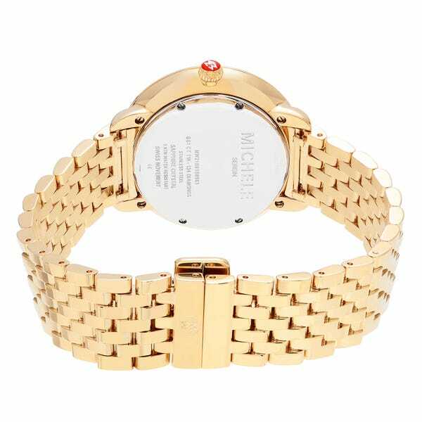 Michele Serein Diamond Gold Tone Mother Of Pearl Face Women's Watch MWW21B000031 - product image
