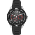 Mens Wristwatch GUESS TREAD W0967G1 Multifunction Silicone Black Sub 100mt NEW